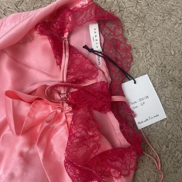 🌸JAPNA Sandro Paris FranceTwo-tone pink lingerie top size small NEW WITH TAG 🏷 - Picture 7 of 7